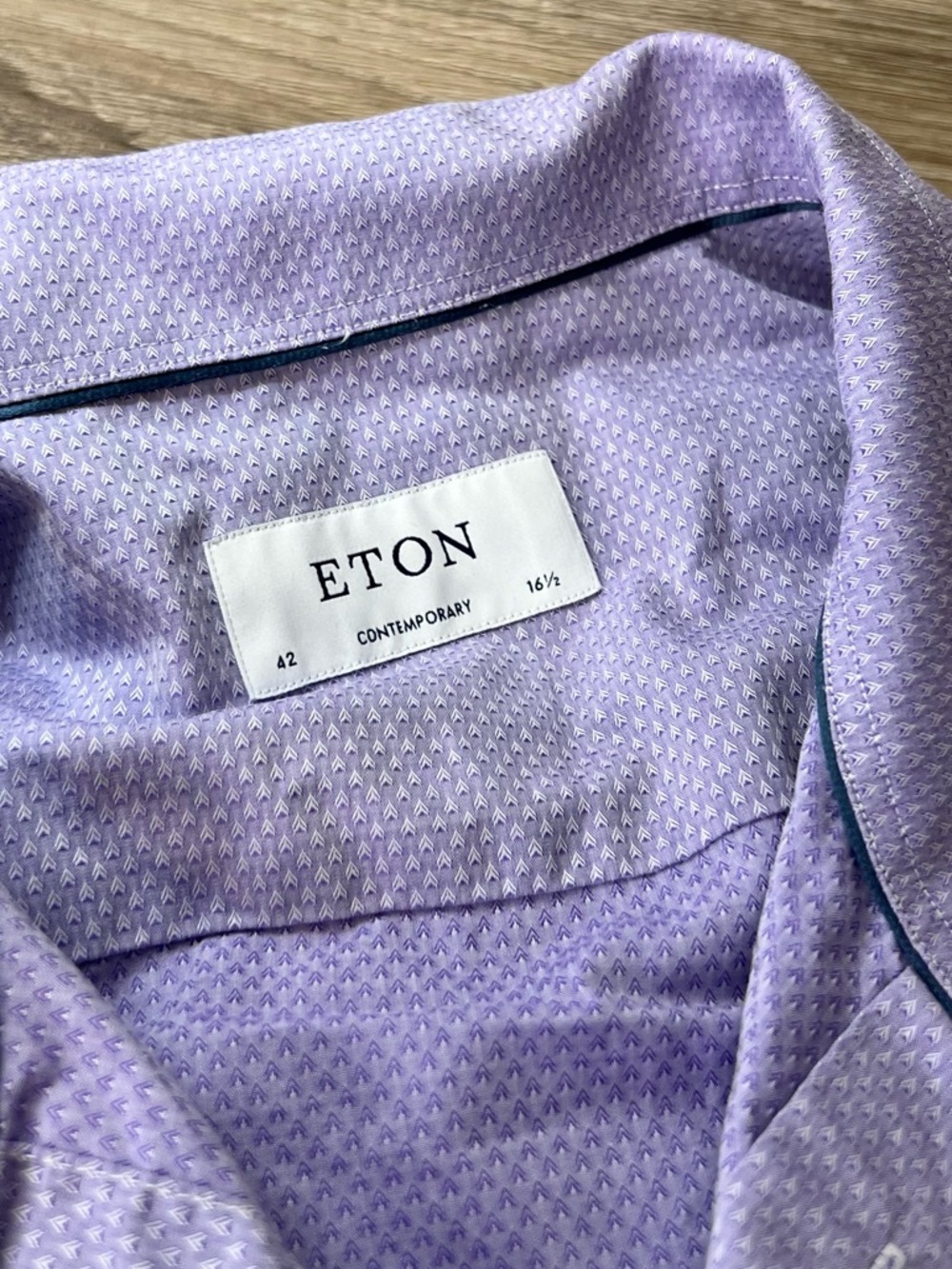 Eton Lavender Micro-Check Dress Shirt